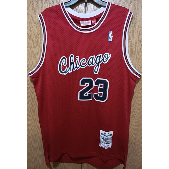 Michael Jordan (Mitch/Ness)-(Chicago)-(1984)-(Red)-(Jersey)-(New Con.)-(XL)-$150